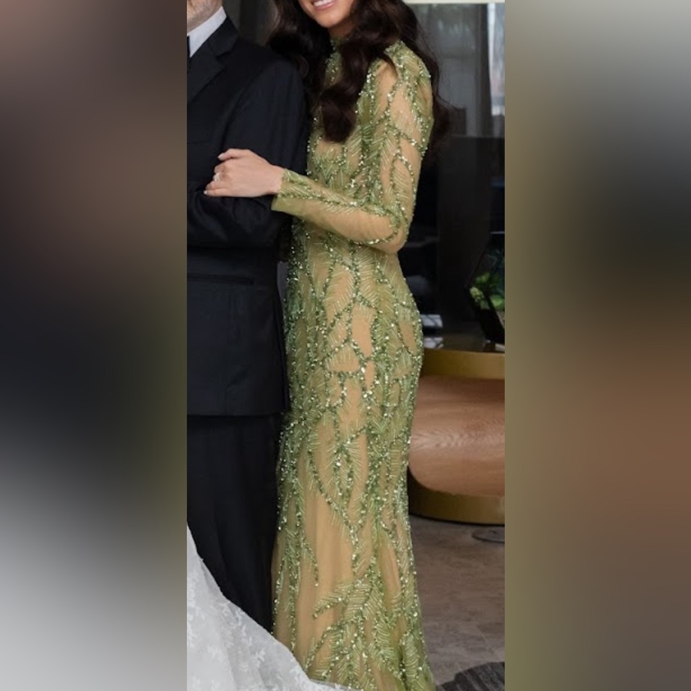 Designer dress Fjolla Nila. Party maxi dress long sleeves. - Picture 5 of 6